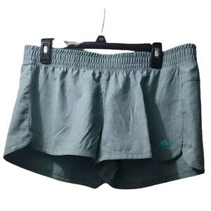 Adidas Running Shorts Elastic Waist Activewear Athletic Gym Blue/Green‎